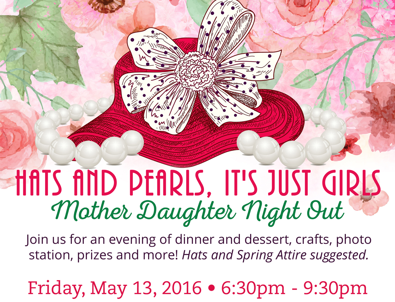 Print P Hats and Pearls